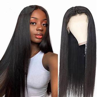 100% Virgin Human Hair Straight 4*4 Lace Front Wig